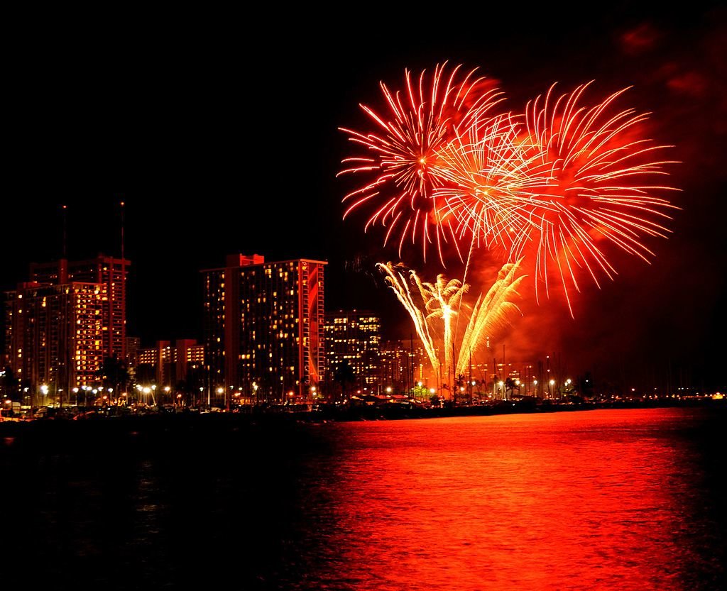 Fireworks on Oahu Waikiki